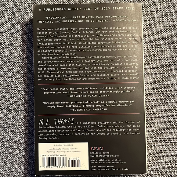 Confessions of a Sociopath Book - Picture 2 of 2